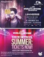Knappenkarte + FC Schalke 04 + DJ Hardwell + 07.11.2015 + Hülle + Restguthaben +