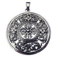  Sterling Silver (925)   Tibetan  Design  Pendant  (7.4 grams )   !!     New  !!