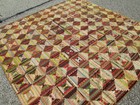LOG CABIN QUILT_3600 PIECES_ANTIQUE 1860s RARE FIND SHREWSBURY MUSEUM COLLECTION