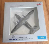 Herpa Wings 515757 Luftwaffe Transall C-160 LTG 63 40 Jahre Flugplatz Hohn 1:500