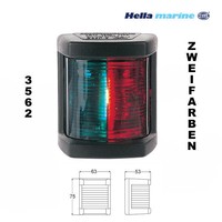 HELLA MARINE Positionslampe 3562 Zweifarben schwarz Neu / OVP 10-H3562045