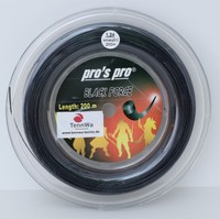 200m Pros Pro BLACK FORCE (0,15€/lfd. m)  - schwarze Topsaite, Tennissaite