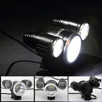 1 SSC P7 +2 CREEQ5 LED 1400Lm Fahrradlampe Fahrradlicht Beleuchtung 4400mAh Akku
