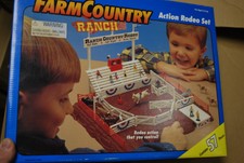 1/64 old Action rodeo set playset by Ertl, new in box, very hard to find in box