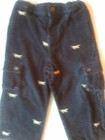 Hartstrings Corduroy Pants 24 Months Navy Blue with Brown Dogs