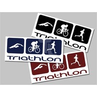 Triathlon Aufkleber verschiedene Farben, Größen Sticker Triathlonladen NEU