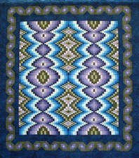 ~ BOLD NEW ~ HYPNOTIZING BARGELLO QUILT PATTERN ~ 78"X87" ~