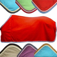 % HKM Abschwitzdecke New Jersey mit Kordeln blau grün rot lila beige %