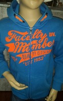 College Jacke Gr 110 neon blau orange