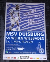 MSV Duisburg - SV Wehen Wiesbaden Postkarte Saison 2013/2014