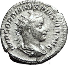 GORDIAN III 240AD Rome Authentic Genuine Ancient Silver Roman Coin SOL i59066