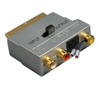 PREMIUM SCARTADAPTER Stecker Kupplung 3x Cinch S-Video