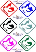 Aufkleber: TAUCHER MIT HAI und DEINEM NAMEN !JETZT GÜNSTIGER!