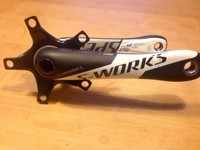 172.5 Rennrad Kurbel Carbon Fact S-Works 11r weiss schwarz 172,5 mm Specialized