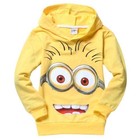boys kids hoodied coat autumn spring coat girls tops yellow outerwear 1-2T