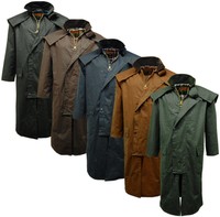 Herren Game Stockman Lang Umhang Reiten Wax Mantel / Jacke