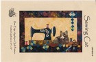 Sewing Cat Kitty Laundry Basket Quilt Applique Pattern
