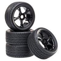 Buggy Reifen Felgenset Street mit 5-Doppelspeichenfelge schwarz 1:8 partCore 320