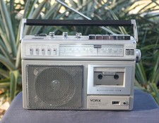 Yorx Portable AM/FM/8-Track & Cassette Player/Recorder #K6049~Watch Video!