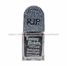 FANTASY MAKERS Nail Polish #12487 NAIL IN THE COFFIN Halloween WET-n-WILD R.I.P.