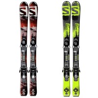 Salomon Q Max Junior Ski Set + Easytrak Bindung - Kinder Skiset Rocker Skier NEU