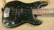 1976 Fender Precision P Bass, Black, Maple, Rosewood Original Hard Case, Classic