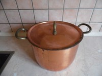 Kupfertopf, Nudeltopf mit Deckel Marke BITOSSI  