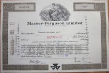 1981 Stock Certificate: 'Massey-Ferguson, Limited' - Canada - Brown