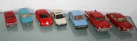 7 Modellautos Spielzeugautos Plastikautos Kunststoffautos Simca Lada Saab ++
