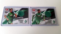 Topps Bundesliga Chrome 15/16 Trikotkarten Fritz + Junuzovic  Werder Bremen