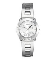 s.Oliver SO-1387-MQ Damen Uhr Edelstahl poliert neu 