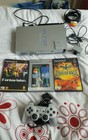 Playstation 2 ps2 Silver Console with HDD Adaptor & control Memory Card & games 