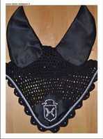 Edle  Fliegenhaube , Schwarz , Strass  , Gr. WB , NEU , Holsteiner