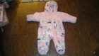 COLUMBIA 12M 12 MONTHS PINK PENGUIN SNOWSUIT