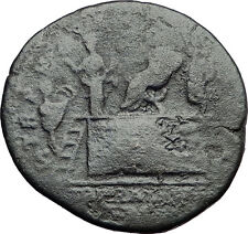 COMMODUS & MARCUS AURELIUS Give WELFARE to ROMANS Ancient Sestertius Coin i57878