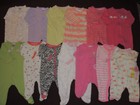 Baby Girl 3-6 Months Pajama Sleepers Clothes Lot