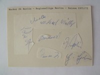 WACKER 04 BERLIN * 1971/72 * 7 AG *SOBECK,SCHOLICH,SYDOW,PANNEWITZ,MIELKE,MÜLLE