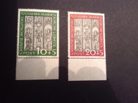 BRD Mi-Nr. 139-140 Marienkirche postfrisch.....mit Unterrand....siehe Scan..