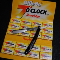 RASIERMESSER + 105 Orig. GILLETTE-RASIERKLINGEN RASIERER SK-STAHLWAREN-SOLINGEN