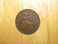 Gb England 1934 Half Penny coin Very Fine nice