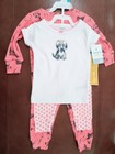 Carter's Baby Girls Pajamas 2 Sets (4 Pcs) Dogs/Hearts Coral/Pink/White 6 Mo