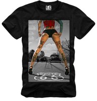 E1SYNDICATE T SHIRT SEXY TATTOO HOT ROD PIN UP DISOBEY ROCKABILLY  DC BLACK