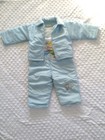 baby boy overall coat costume set blue warm winter snowsuit 2 piece 12-18 months