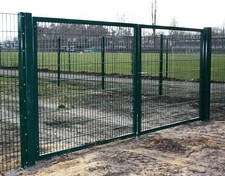 550cm x 180cm Twee-Vleugel Inrijpoort Mats-Hek Tuinhek Groen / Gartentor Hoftor