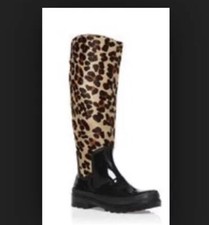 Botte De Pluie Leopard / Noir Pointure 39