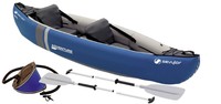 KAJAK-KIT SEVYLOR ADVENTURE BADEBOOT 314x86cm MIT PADDELN UND PUMPE