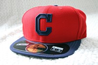 New Era 59Fifty Snapback Cappy Cap Cleveland Indians Schirmmütze Rot Blau 17-31
