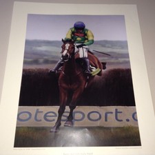 Limited Edition Print Kauto Star With Ruby Walsh Cheltenham Gold Cup