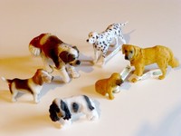 6 versch. Collecta Hunde - NEU - Bernhardiner Beagle Golden Retriever Dalmatiner