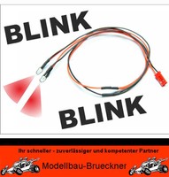 2 LED 3mm ROT BLINKEND 5-10 Volt BEC Stecker Beleuchtung Auto Car Flugzeug Boot